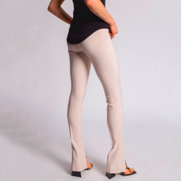 THE ATTICO BEIGE TAN FREJA FRONT SLIT TAILORED TROUSERS PANTS - Picture 2 of 16